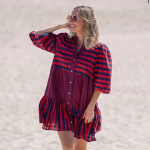 Emily McCarthy Sadie Dress in Americano Stripe